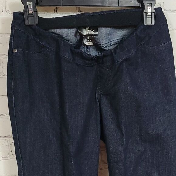 Heidi Klum Loved Maternity Dark Blue Jeans Legging UnderBelly Skinny Jegging - Picture 5 of 10